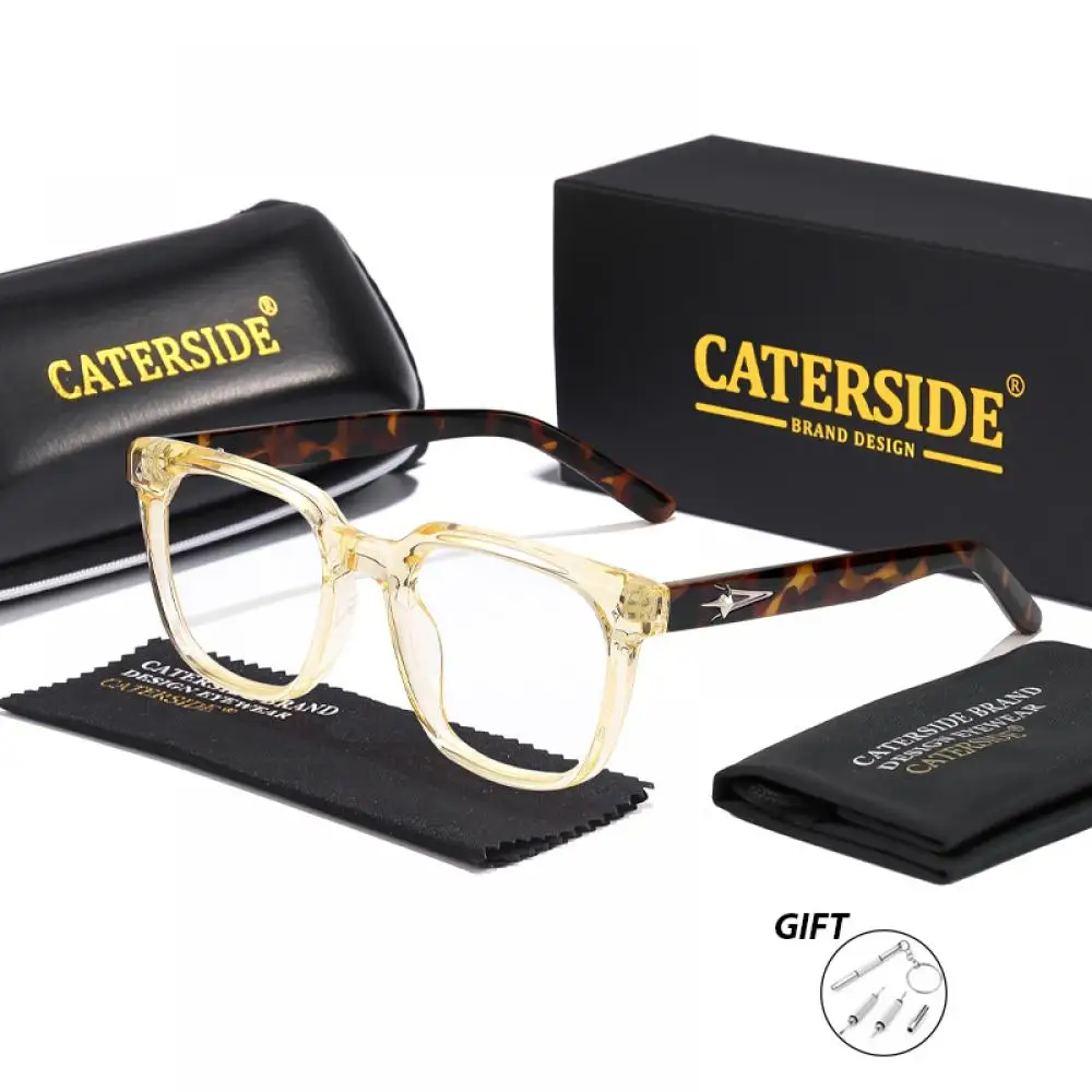 CATERSIDE Mode Herren Optische Gläser Quadratisch Tr-90 Rahmen Benutzerdefinierte Brillen Einfache Frauen Täglich Lesen Hause Gläser – Detail 5
