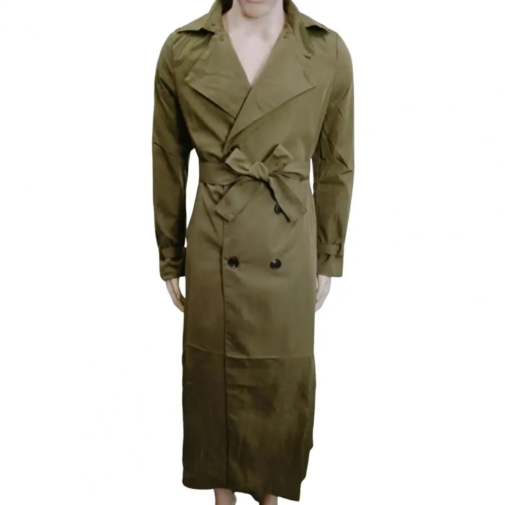 

Fashion Men's Business Windbreaker Long Jackets Korean Style Spring Trench Coat Male's Streetwear Windbreaker Trench Coat