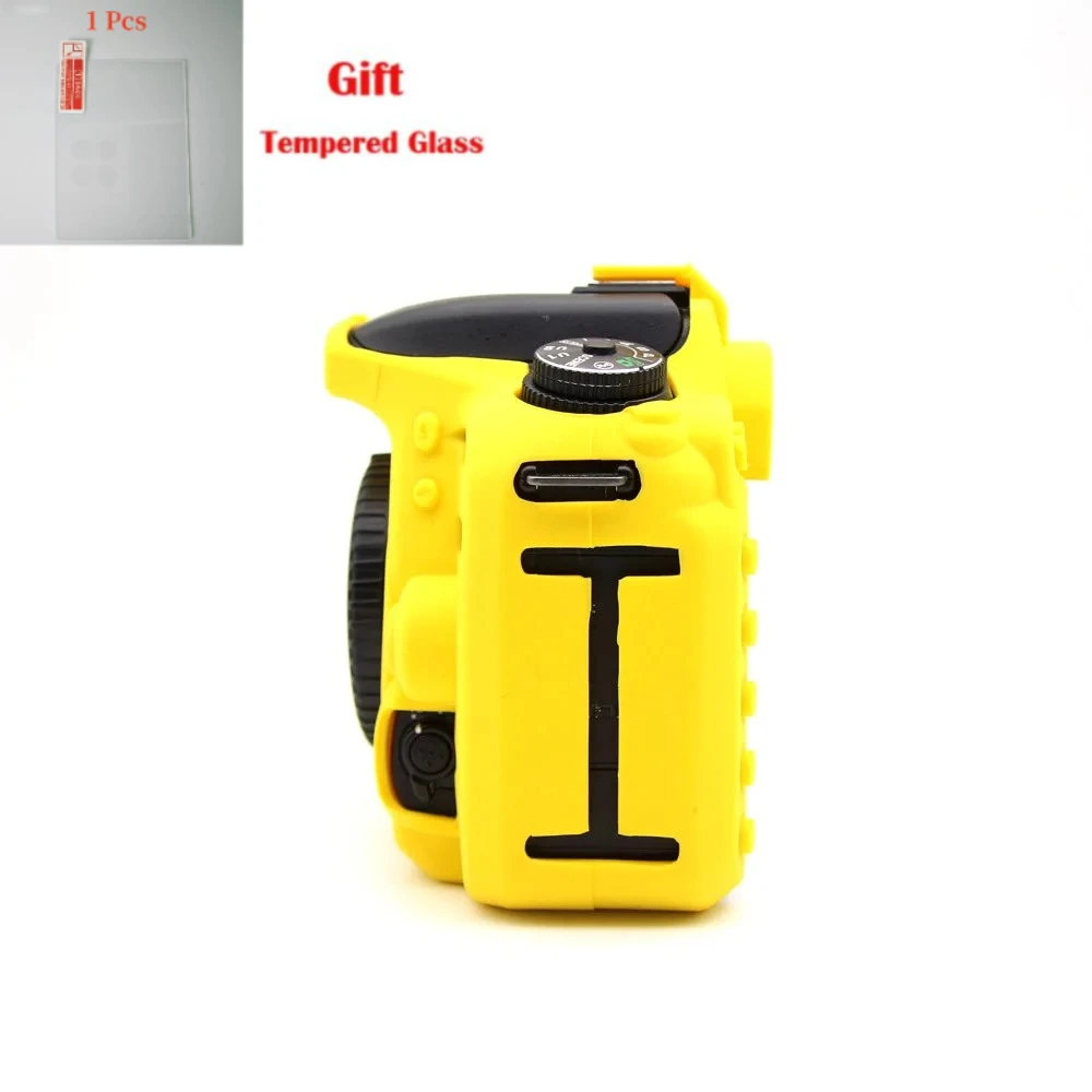 Photography soft case bag cover For Nikon D7500 SLR Camera bag D7500 Silicone case, Protective case, +1PCS Free Tempered Film