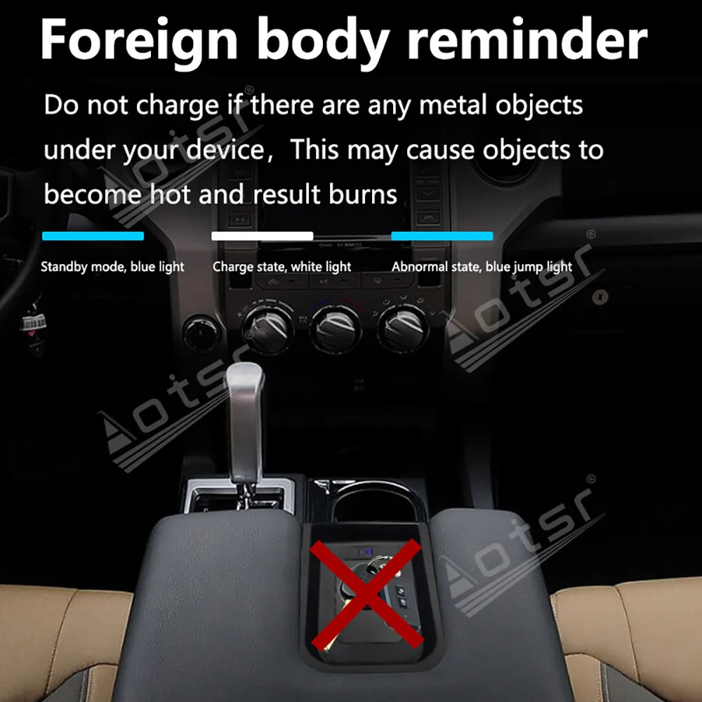 For Toyota Tundra 2 2015-2021 New Model Wireless Charger Mobile Phone USB Charging Pad Accessories For iPhone Xiaomi Samsung ETC