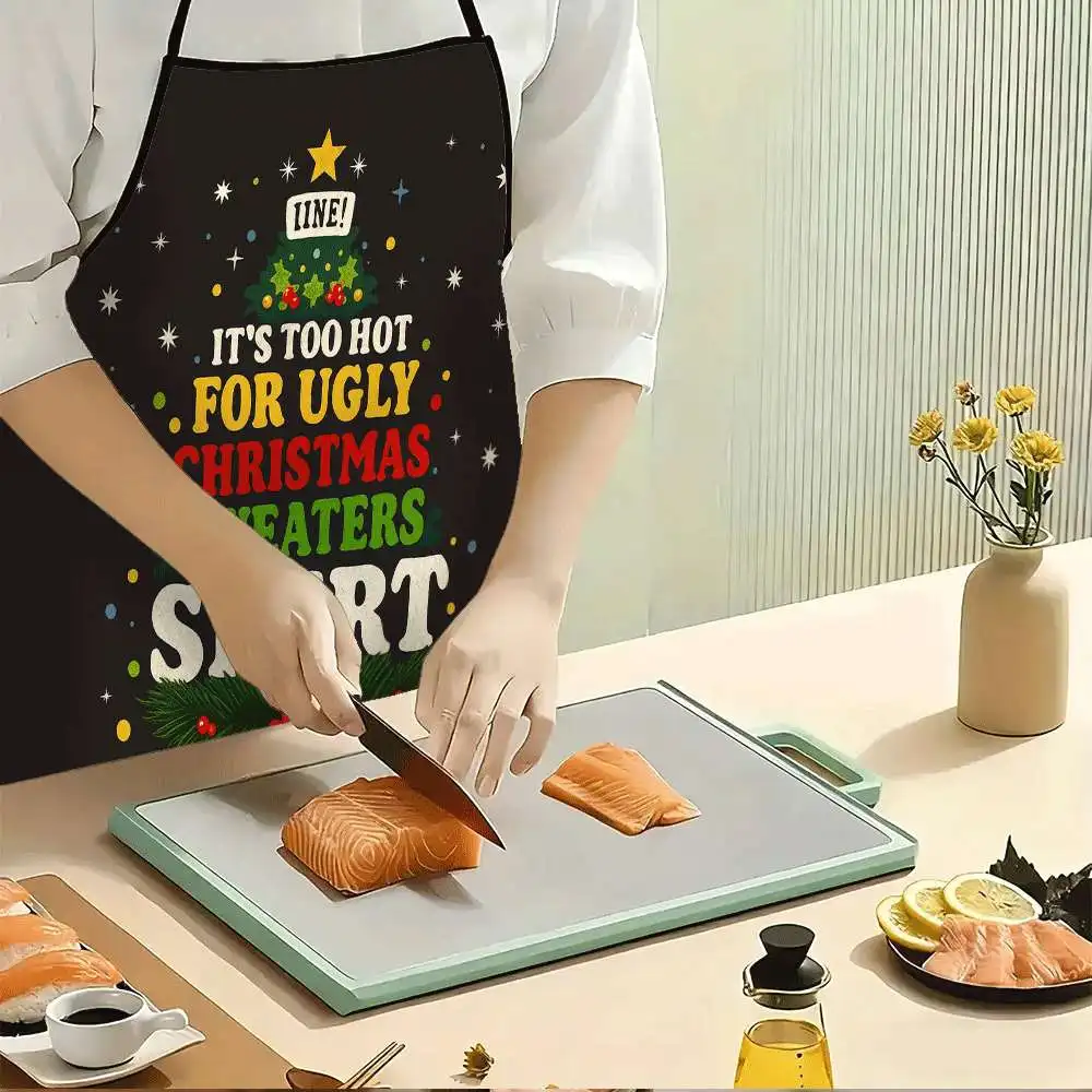 Funny Print Apron 1pc, Lightweight Yet Durable, Great for Household Cleaning and Everyday Work