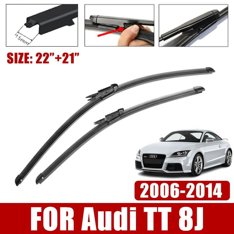 

Car Wiper Blade For Audi TT 8J 2006-2014 2007 2008 2009 2010 2011 2012 2013 Rubber Windscreen Windshield Wipers Auto Accessories