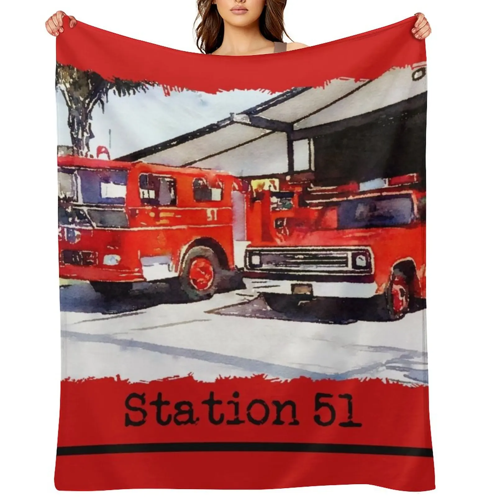 

Fire Station 51, Emergency TV Show, Firetruck Throw Blanket Decorative Sofas Cute Plaid Tourist manga Blankets