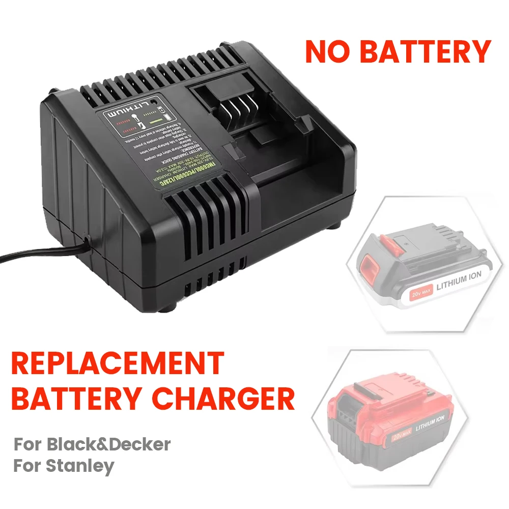 

Lithium Battery Charger For Black Decker For Porter Cable For Stanley 10.8V 14.4V 18V PCC690L L2AFC FMC690L Power Tools Charger