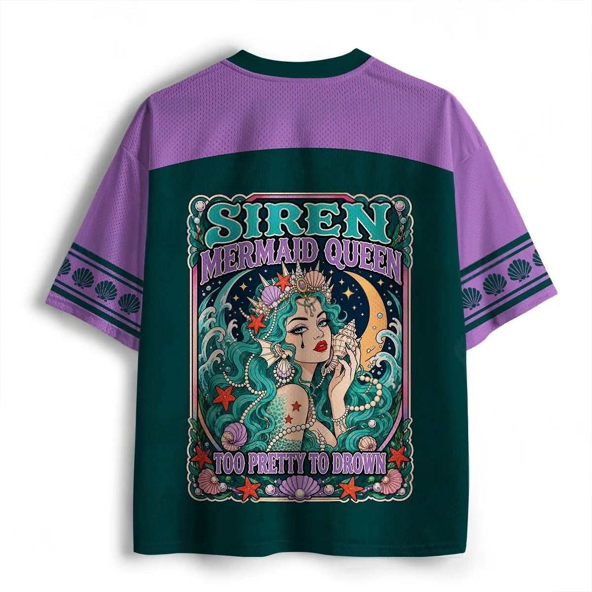 Retro Mysterious Style Floral Vine Jersey Mythological Style Creative 3D Printing Loose Mesh Short Sleeves for Boys and Girls