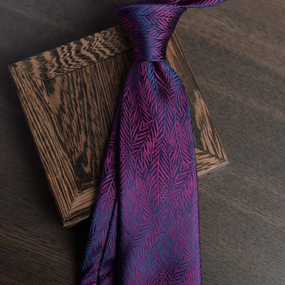 Luxury Hand-tied Tie For Men Fashion Retro Brown Pattern Mulberry Silk Business Casual Professional Formal Wear 8CM
