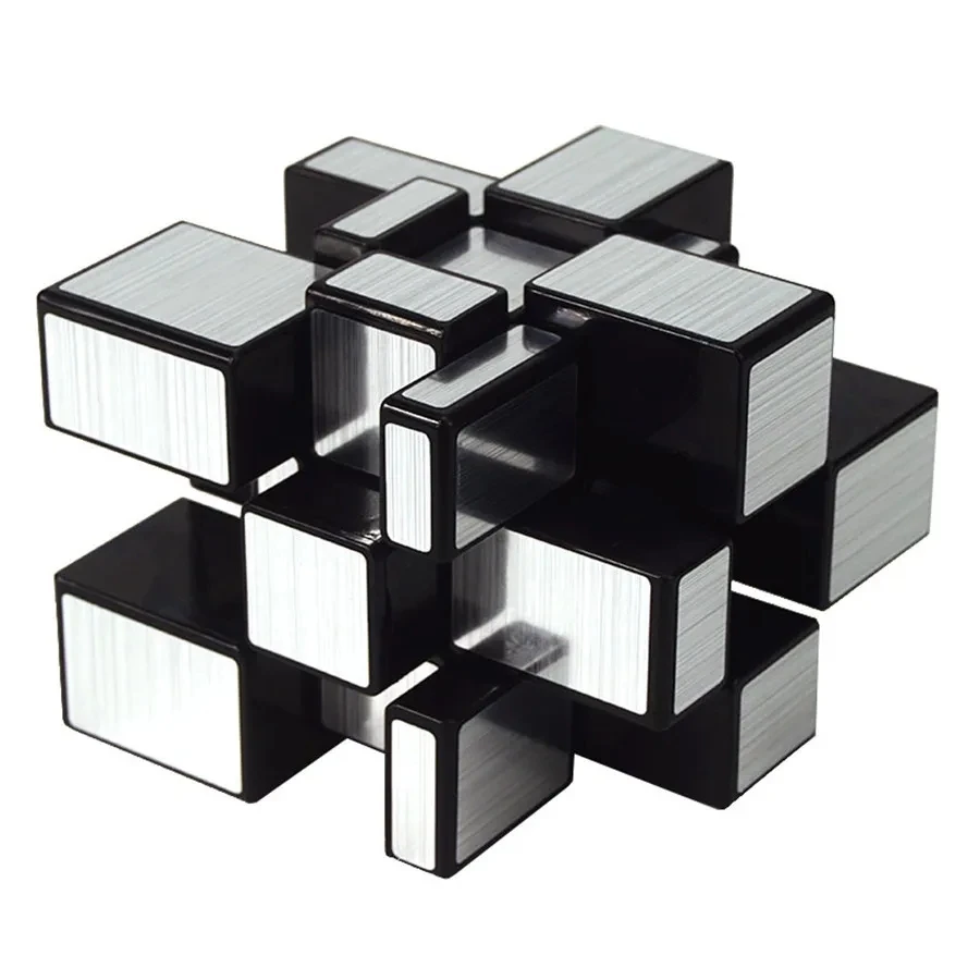 

Зеркальный куб QIYI 3x3x3 Magic Speed Cube, серебряные, золотые наклейки, профессиональные кубики-головоломки, игрушки для детей, зеркальные блоки, кубик 3x3