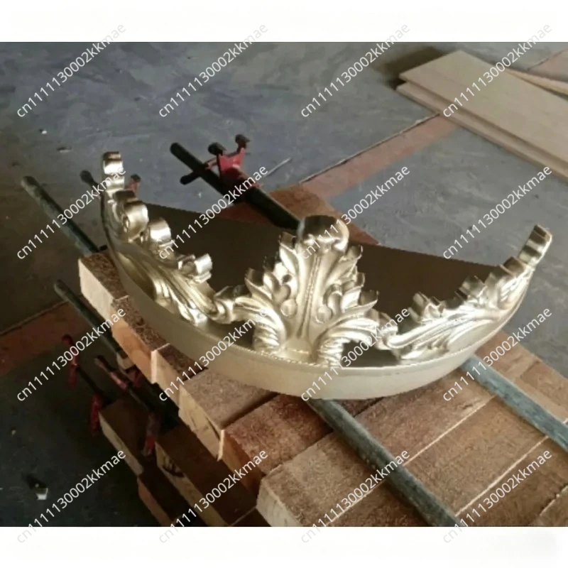 For Vintage Made Old Carved Bed Crown with Track Pulley Princess Bed Curtain Can Be Customized Size 60 * 23 * 25