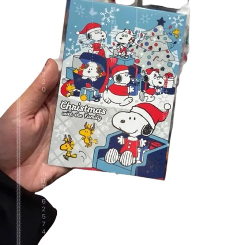 Japanese Snoopy Olaf Acrylic Christmas Pendant Kawaii Cartoon Cute Bag Hanging Keychain Christmas Snoopy Postcard Blessing Card