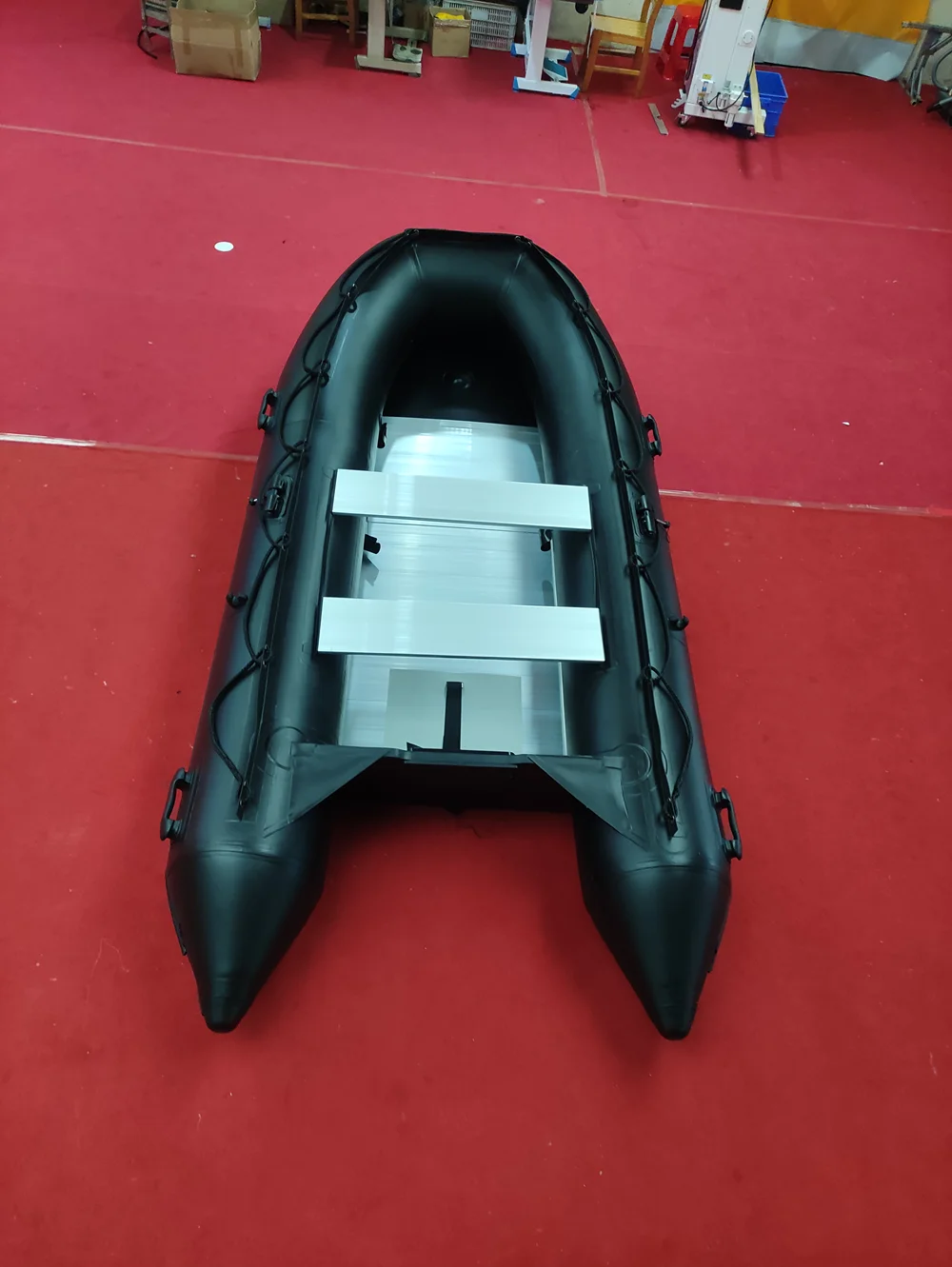 Aluminum floor inflatable boat