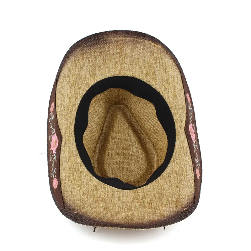 2025 Ladies Western Cowboy Jazz Hat Universal Sun Hat Fashion Outdoor Cowboy Hat Summer Sun Equestrian Cap