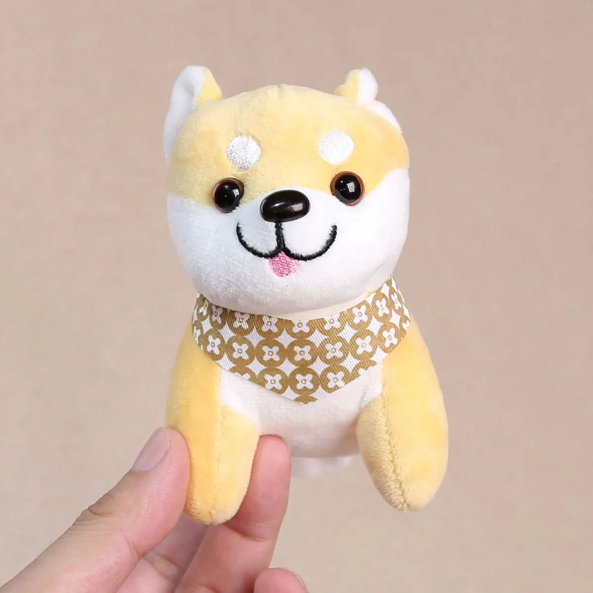 Cartoon Shiba Inu Plüsch Puppe Schlüsselanhänger Lebensechte Tier Welpen Plüsch Puppe Kreative Rucksack Dekoration Anhänger Nettes Geburtstagsgeschenk