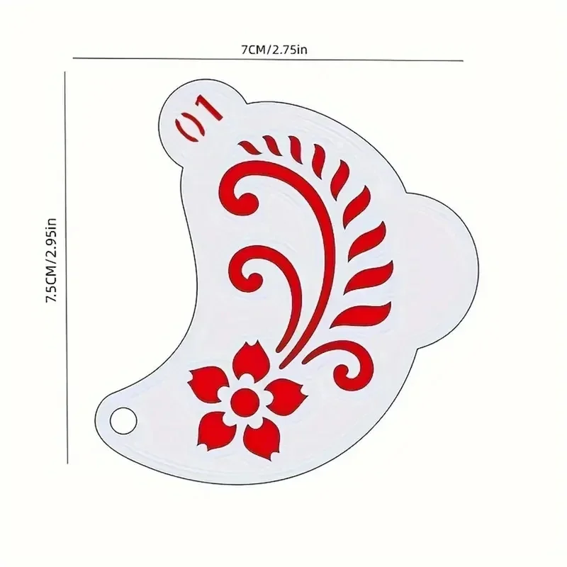16 Reusable Face Painting Templates, Thickened PET Plastic Material, Can Be Washed and Reused Repeatedly; Styles Include a Varie