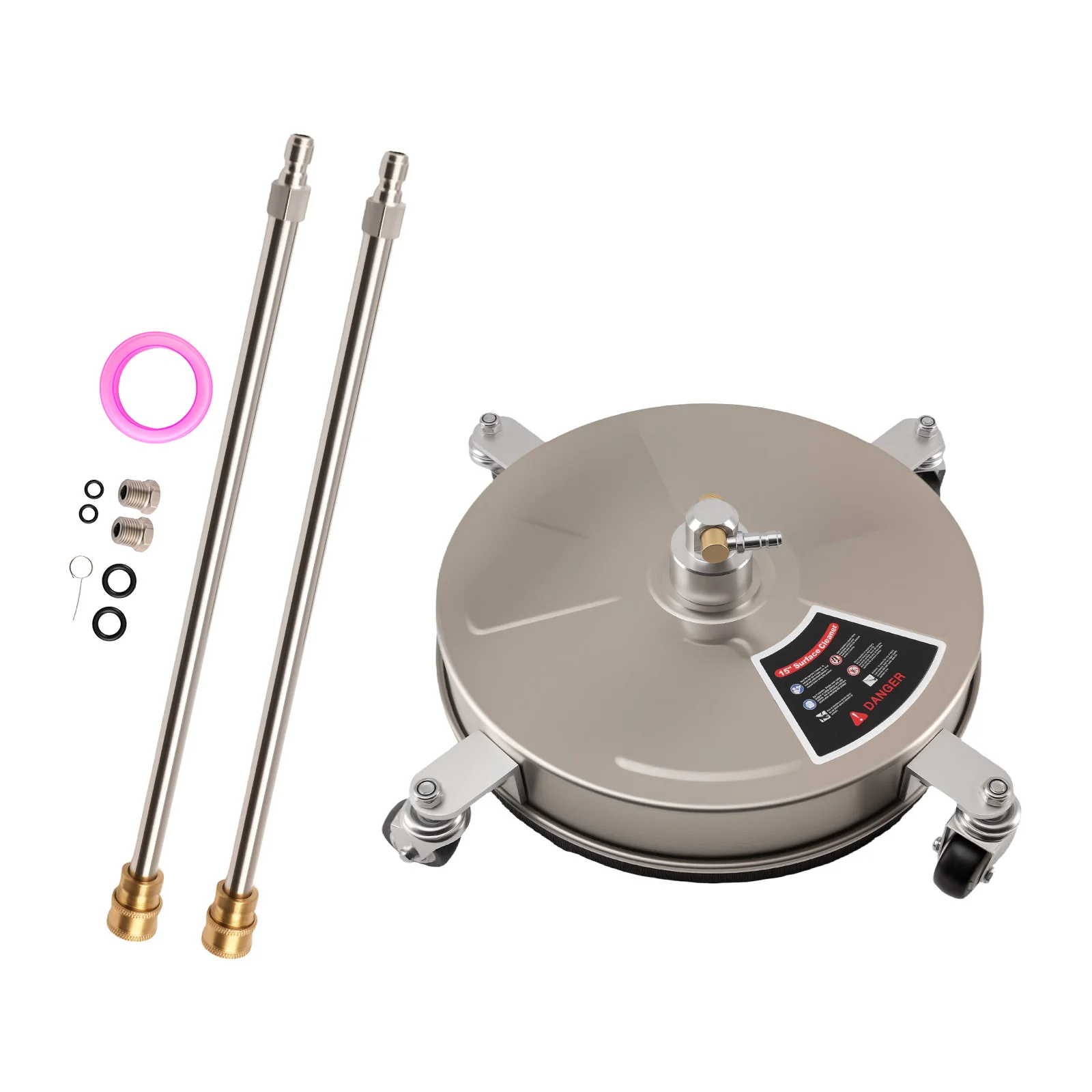

Pressure Washer Surface Cleaner Stainless Steel with 2 Extended Wand Heavy Duty