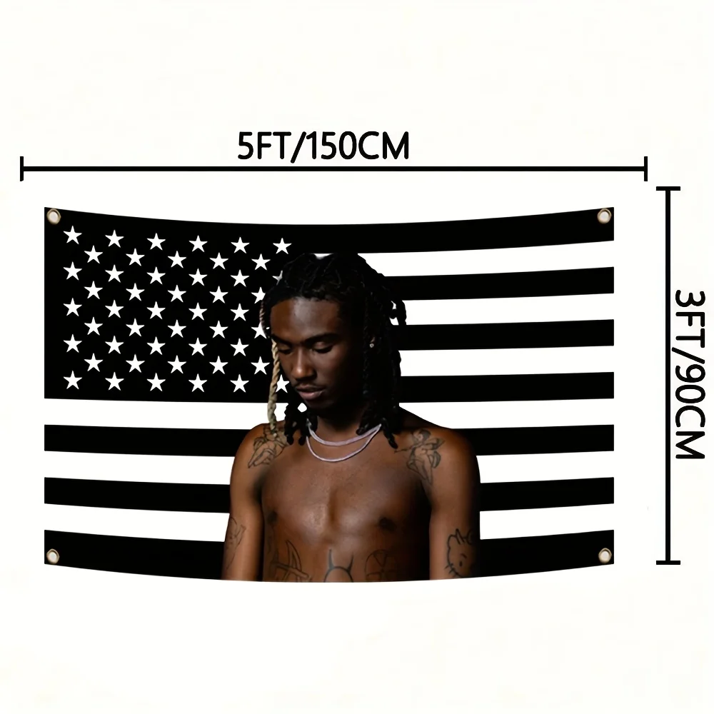 Customize An Osamason American Flag Tapestry - Underground Rap Art Wall Decoration 34.5