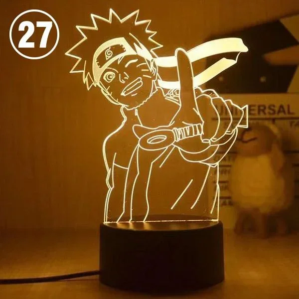 Bandai Naruto Anime Figur Nachtlicht Naruto Kakashi Action figur Kawaii Sasuke Itachi 3d Lampe Schlafzimmer Dekor Sammlung Modell Spielzeug 9