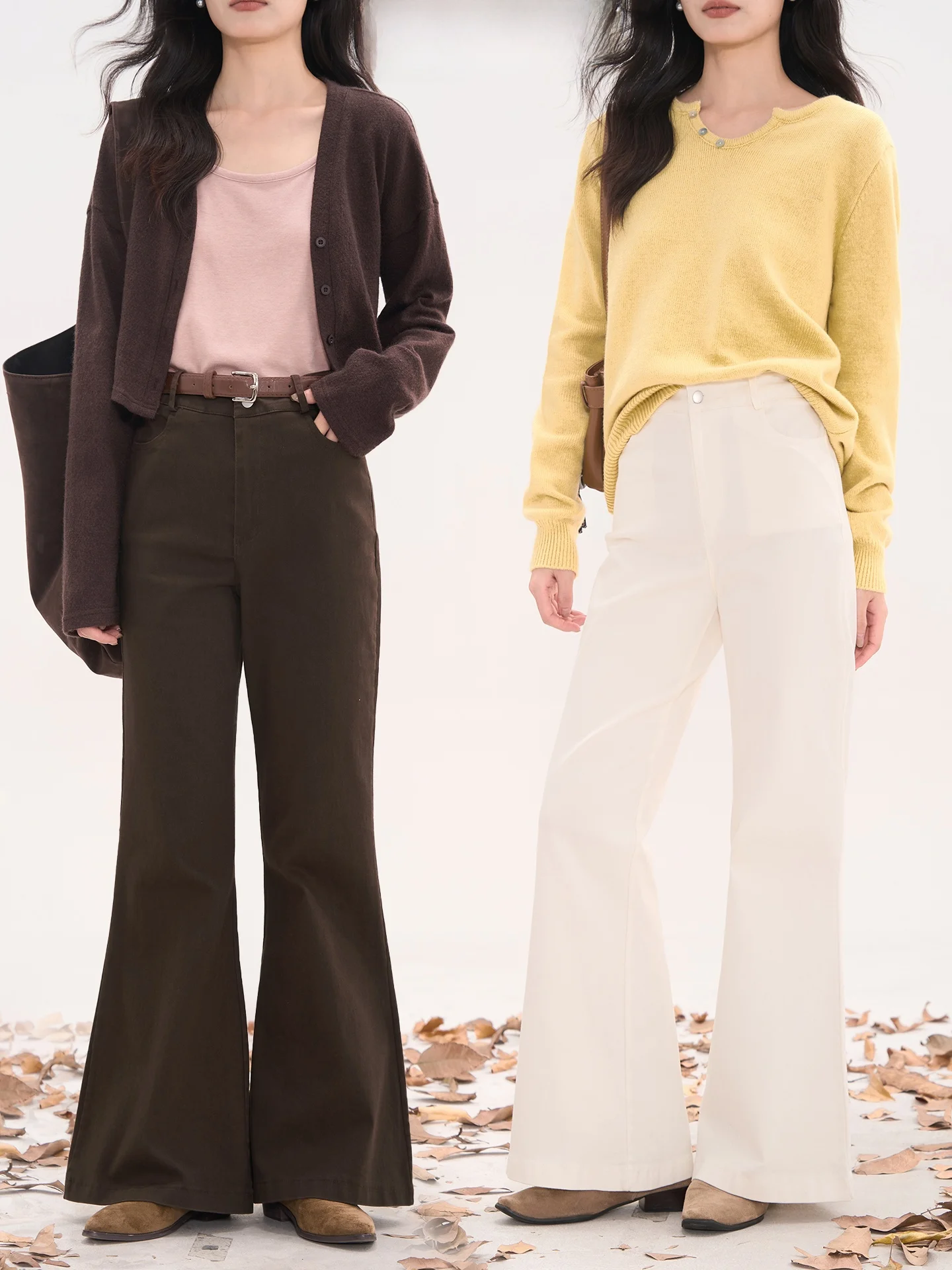 

Широкие джинсы с высокой талией, женские облегающие джинсовые брюки в стиле ретро, хлопковые джинсовые брюки на молнии, осенний сезон Faion, женские премиум-класса