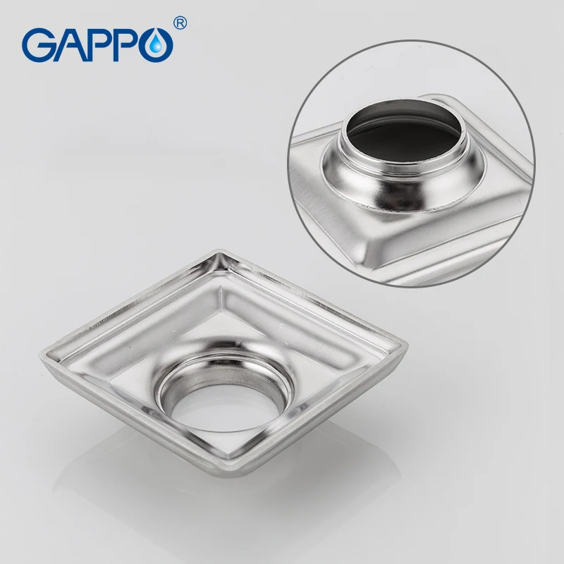 GAPPO Stainless Steel Floor Drains Anti-odor Shower Floor Stoppers Bathtub Drainers Strainers Bathroom Accessories Y85513