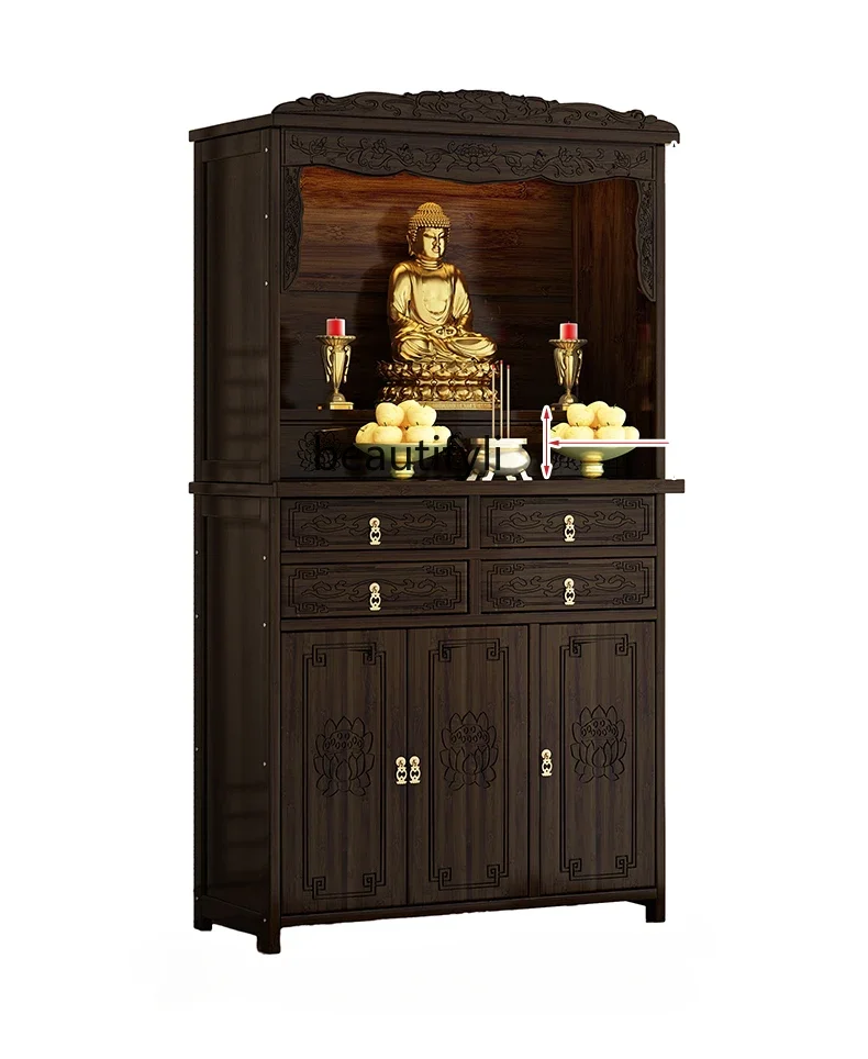 

New Chinese Style Clothes Closet Altar Cabinet Avalokitesvara Cabinet Bodhisattva Altar Fengtai Home Incense Burner Table