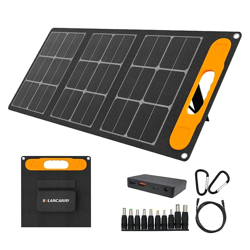 40W 60W 100W ETFE Foldable Solar Panel Bag Solar Powered Phone Case Panneaux Solaires Portable