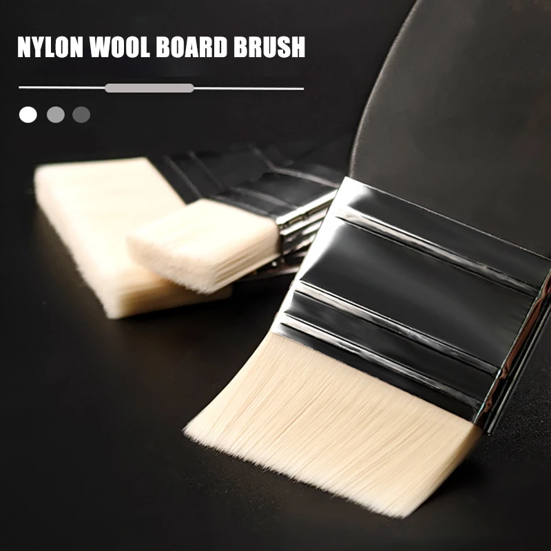 1/3pcs Nylon Board Brush Set Wooden Handle for Gouache Watercolor Oil And Acrylic Painting Wall Art - Art Supplies