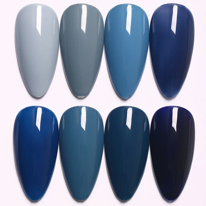 9 Colors Nail Gel Polish 8ml Deep Blue Nails Soak Off Uv Led Varnish Gel for Manicure Long Lasting Summer Nail Art Polish Gel