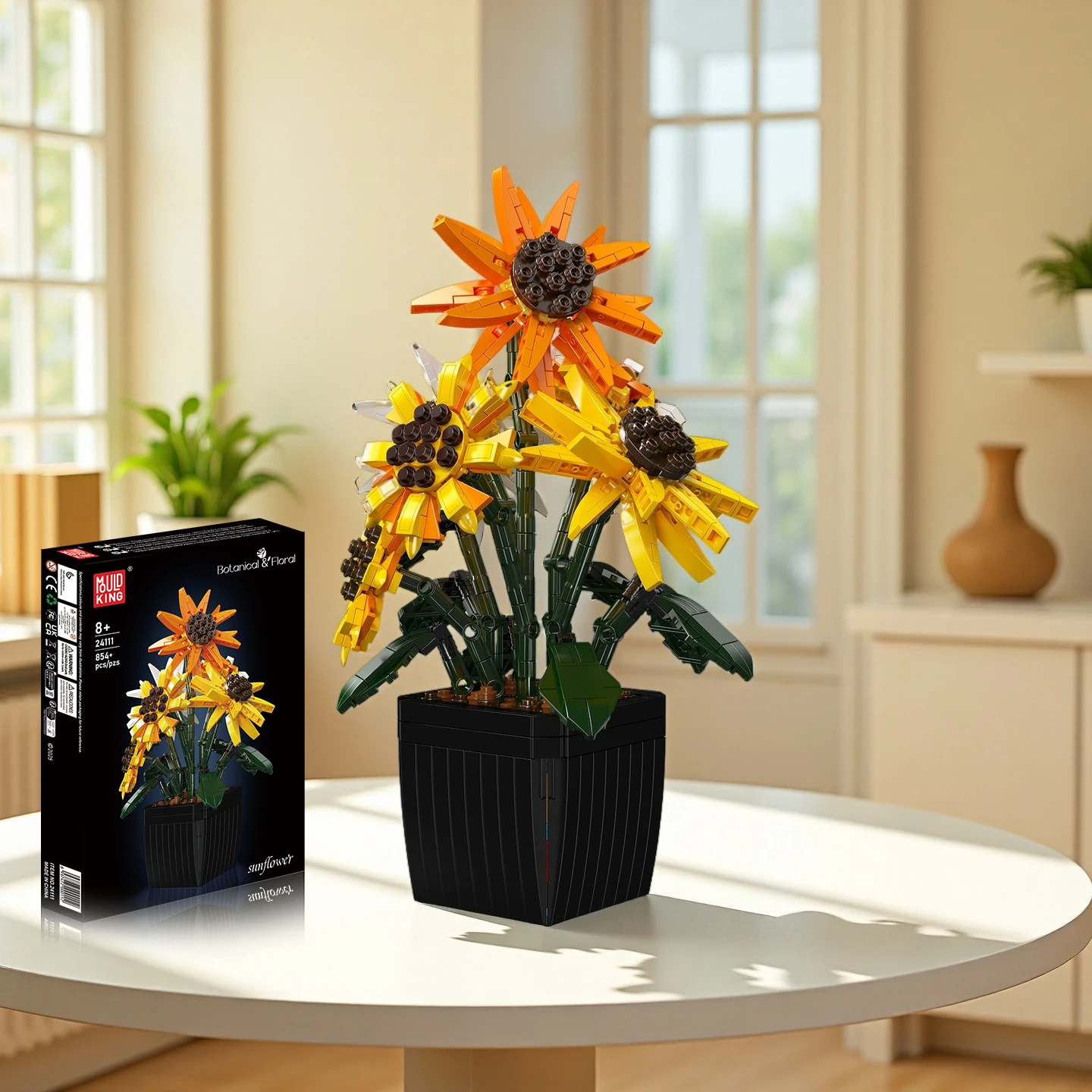 Mould King 24111 854 pièces tournesol Mini blocs de Construction bricolage briques de Construction créatives et jouets de Construction pour enfants et adultes