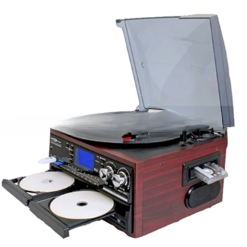 Chinese supplier remote control turntable dual retro cd player with usb sd radio