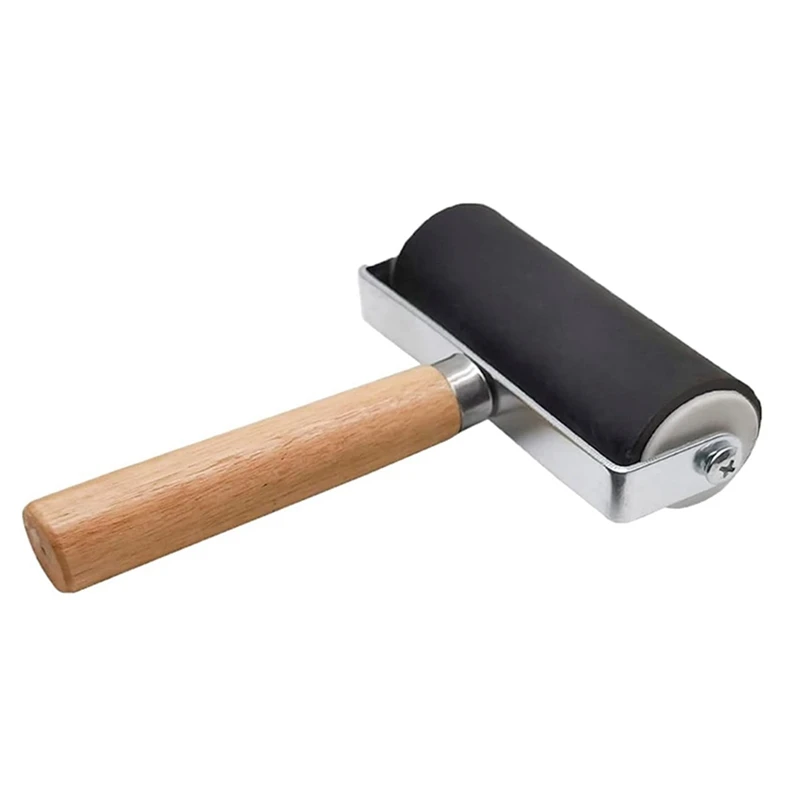 3 Pack Rubber Brayer Roller For Printmaking, Great For Gluing Application Also. Anti Skid Tape Construction Tools,4 Inch