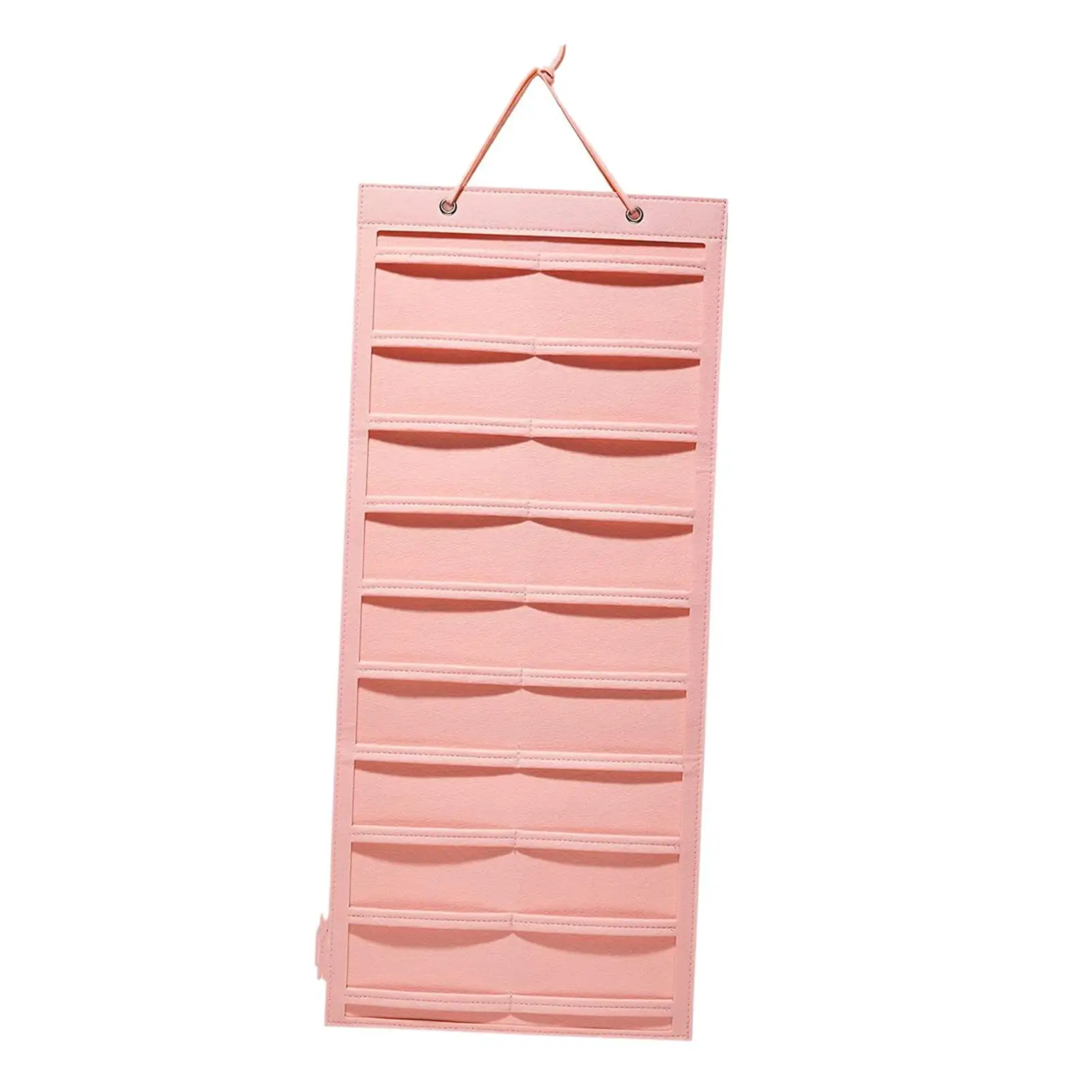 Wear Resistant Felt Cloth Storage Bag with Hanger for Hair Clips Hanging Wall Organizer Display Rope for Girl Nursery Decor