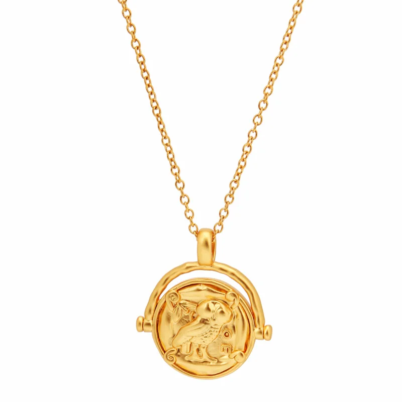 

VAROLE Double Sided Pattern Necklaces For Women Fashion Jewelry Colar Feminino Gold Color Necklace Halloween