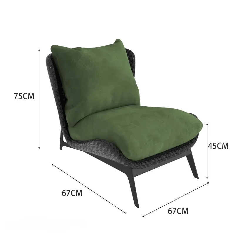Italian minimalist lazy leisure bedroom balcony light luxury hotel beauty salon club reception chair