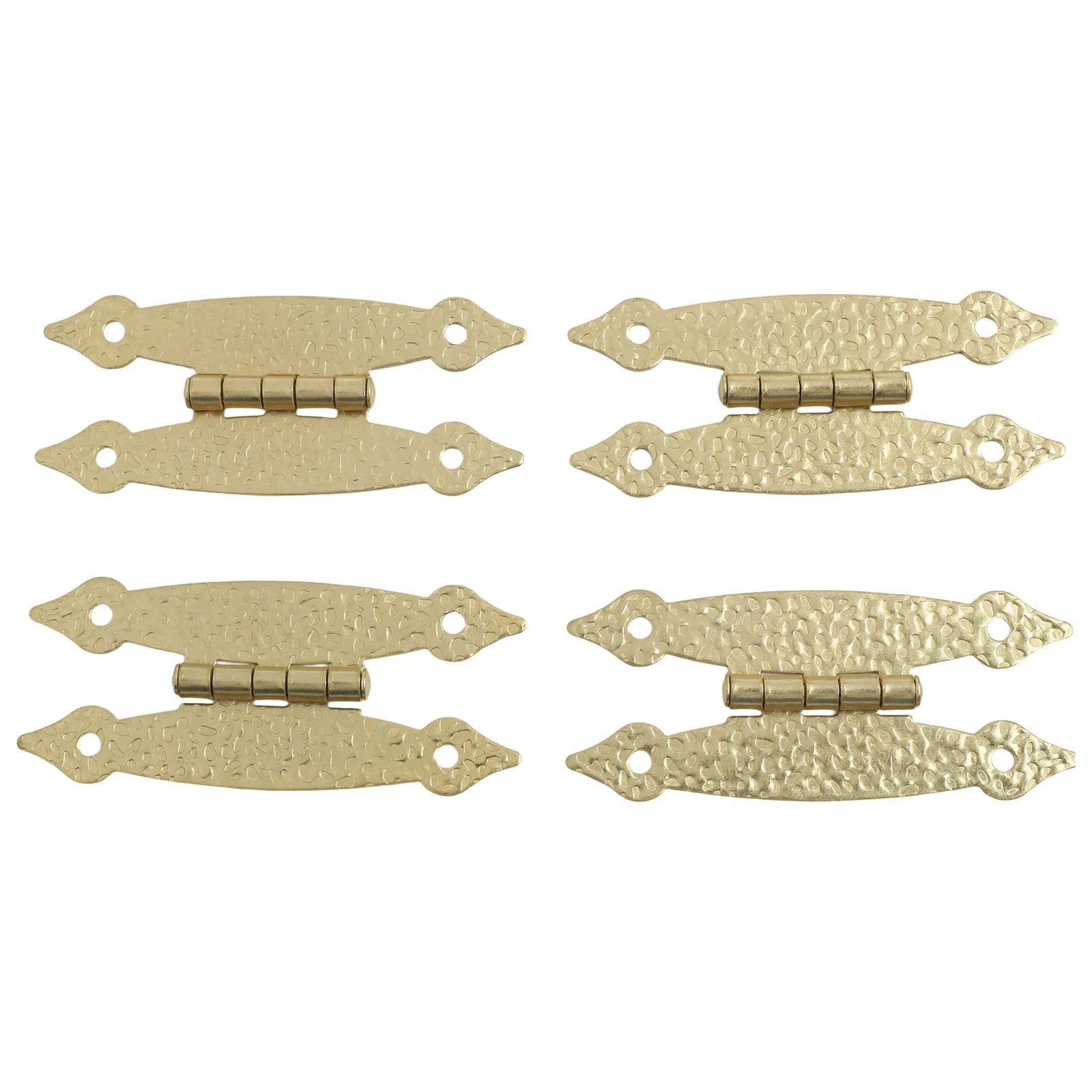 

4 Pack Antique Style Cabinet Hinges H Shaped 3 5 Inch Iron Hardware for Use on Cabinets Dressers and Wardrobes