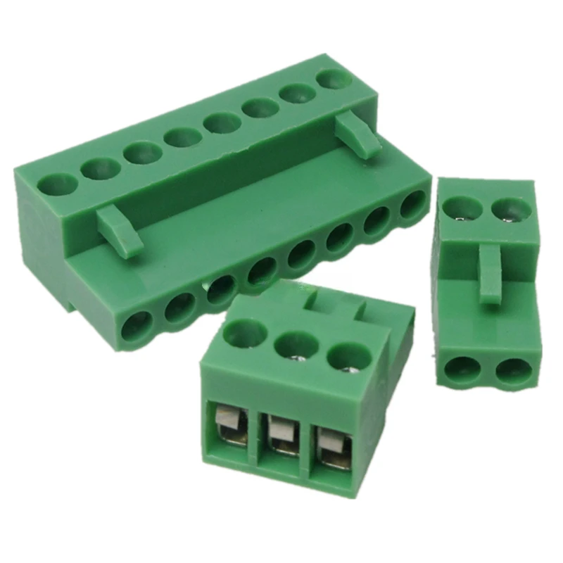 5Sets Ht5.08 5.08Mm Pitch 2/3/4/5P 6P 8P Schroef Plug-In Pcb Terminal Blok Recht/Haakse Pin Pluggable Bornier Connector