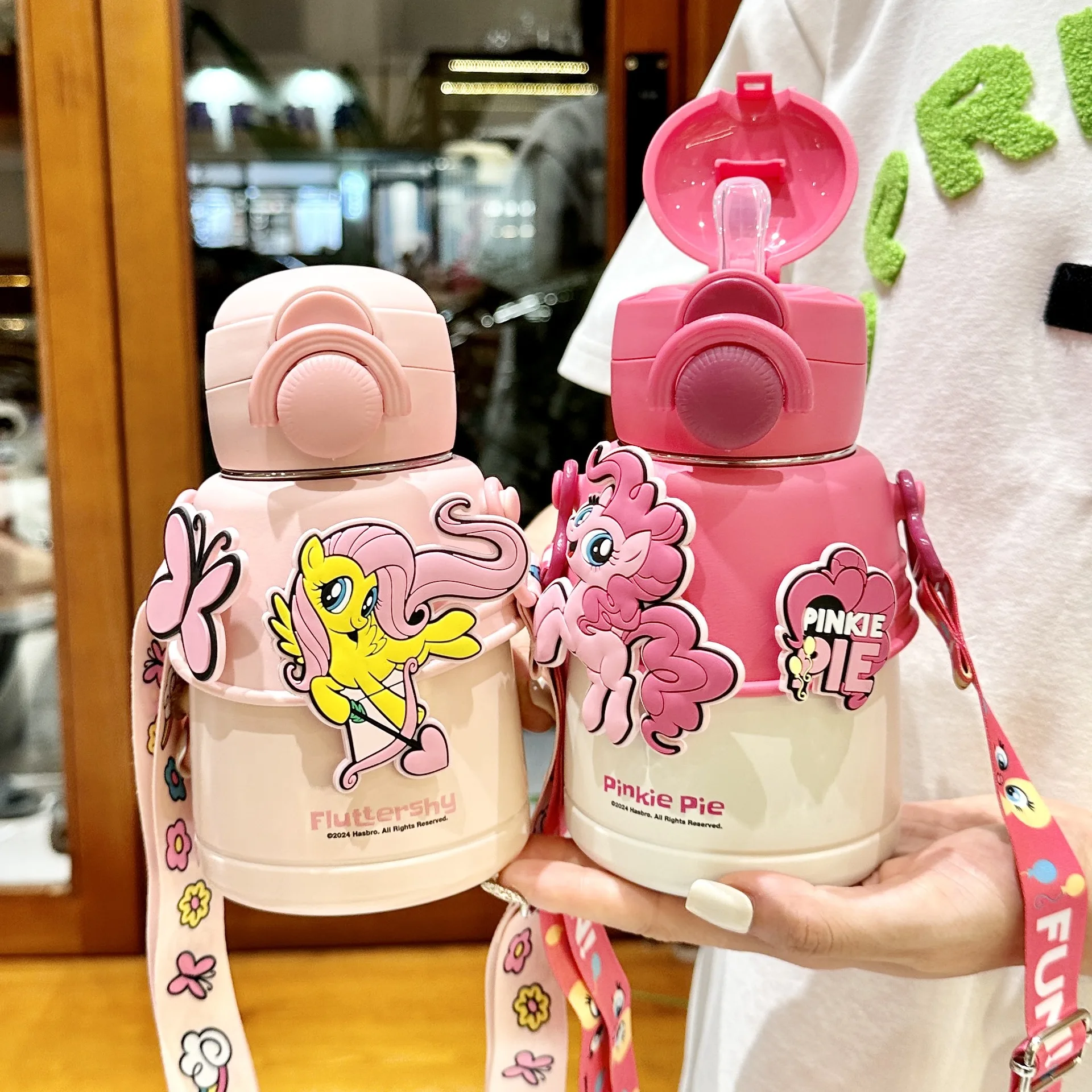 Ultraman New Xiaoxin  Little Pony Double Drink Children'S Stainless Steel Insulated Cup Straw Large Capacity Big Belly Cup Gift