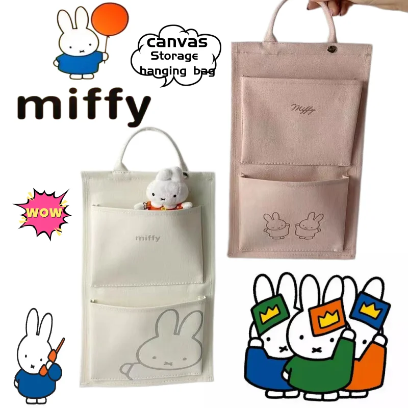 

Miffy Simple Storage Hanging Bag Cute Fashion Cartoon Personalized Creative Canvas Student Organizer Bag Gift for Friends