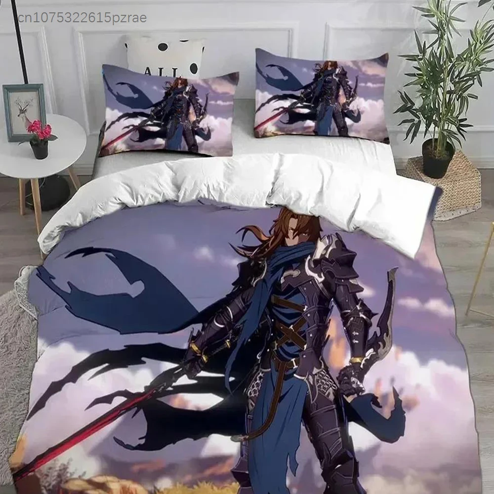 Granblue Fantasy Bedding Set Printed Bed Set With Pillowcase Duvet Cover Soft Queen King Size Bedclothes Home Kids Adult Size