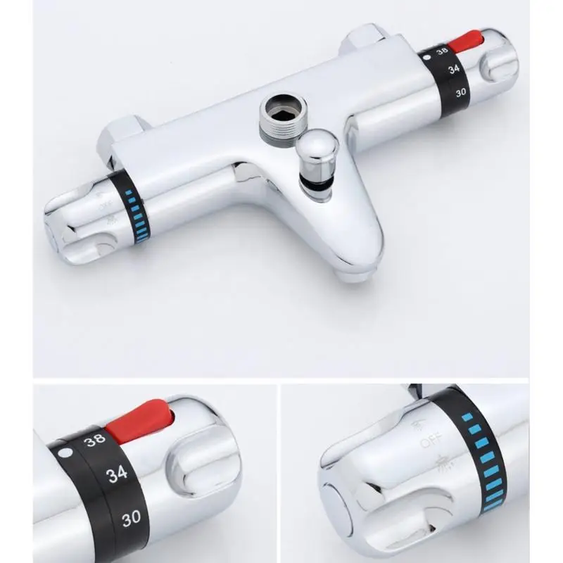 Y1UD อุณหภูมิฝักบัวอาบน้ำวาล์วผสมวาล์วที่มีปุ่มความปลอดภัยการอาบน้ำวาล์วควบคุมอุณหภูมิการควบคุมอุณหภูมิ