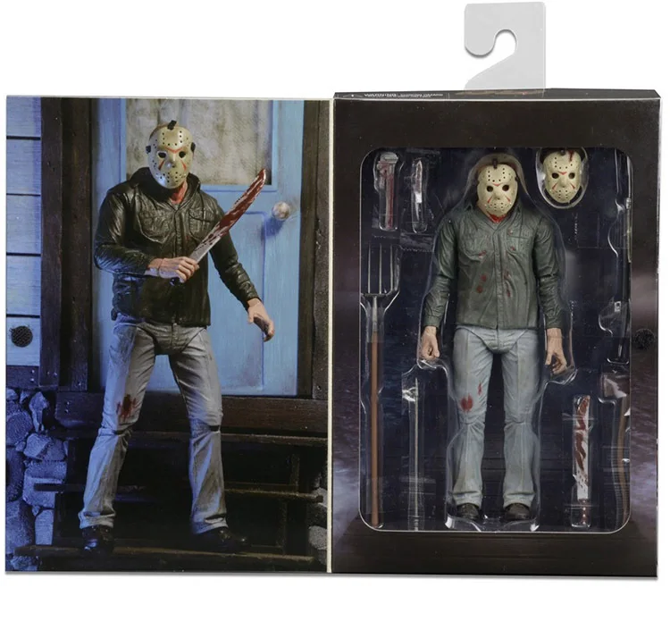โมเดลประกอบ 3 มิติ เจสัน จากภาพยนตร์ Friday The 13th Part III ของ NECA ชุดของเล่นฟิกเกอร์ตั้งโชว์บนโต๊ะ ของขวัญวันเกิด/คริสต์มาสสำหรับเด็กผู้ชาย