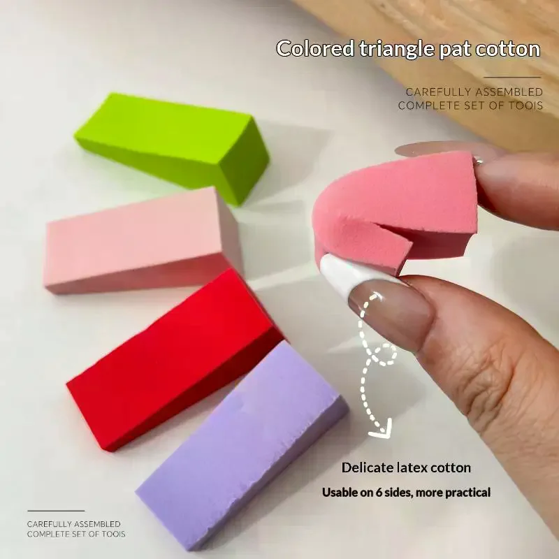 50Pcs Colorful Nail Art Sponge Square Triangle Sponges Gradient DIY Nail Sponge Gel Polish Design Manicure Paintings Supplies