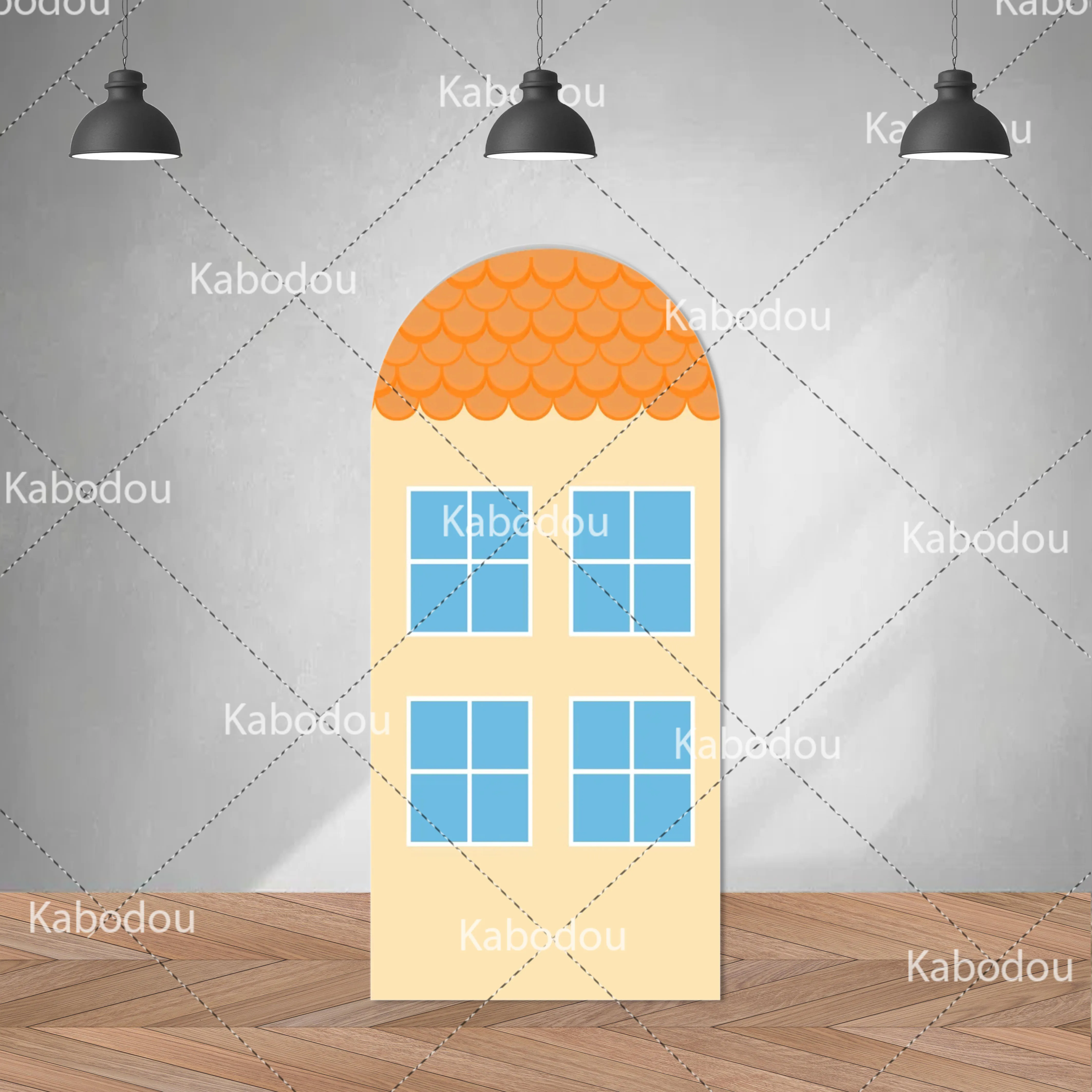 Pig House Backdrop Arch Doubleside Kid Birthday Party Decoration Baby Shower Photo Photography Background Studio Prop
