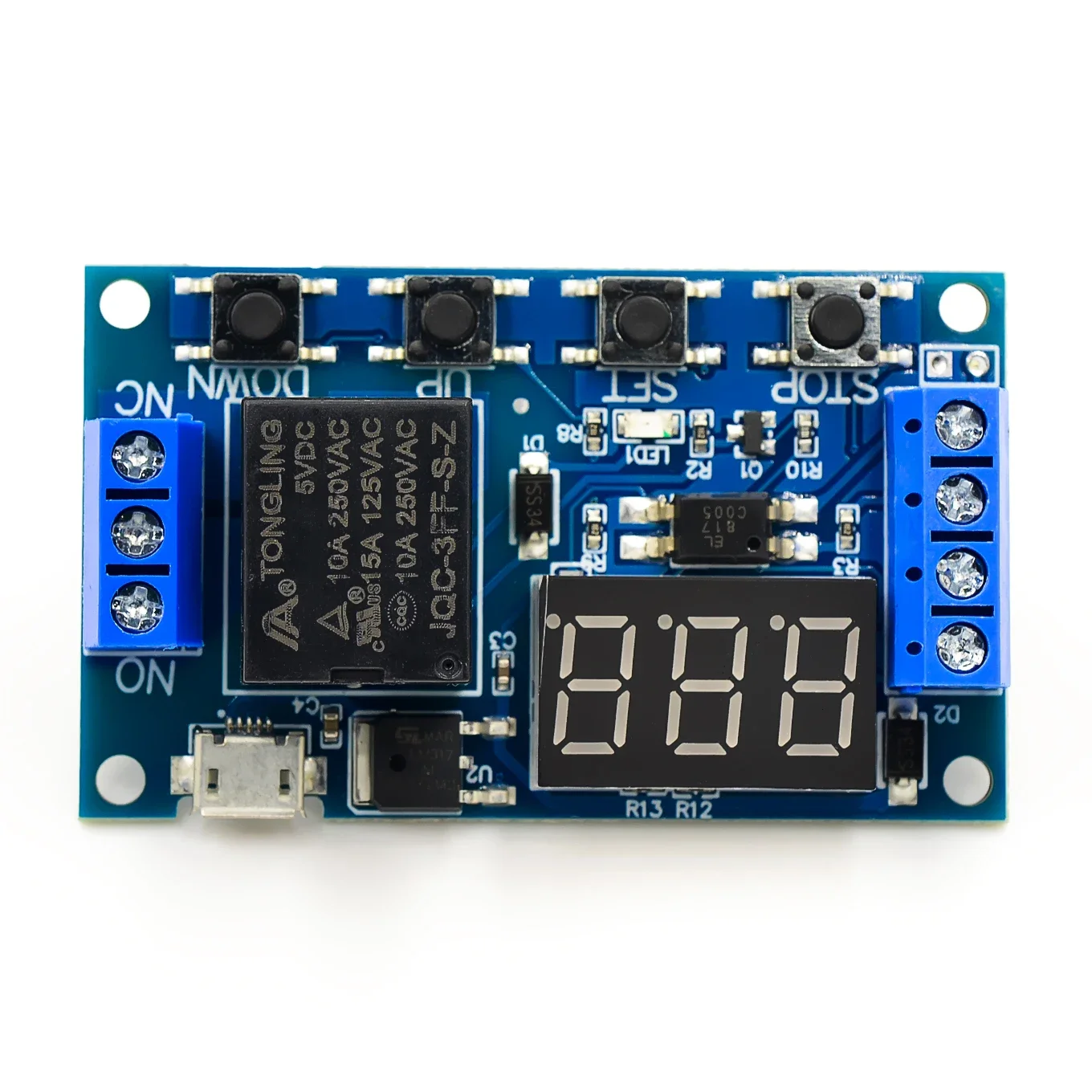 6-30V Relay Module Switch Trigger Time Delay Circuit Timer Cycle Adjustable Trigger OFF / ON Switch Timing Cycle for Arduino