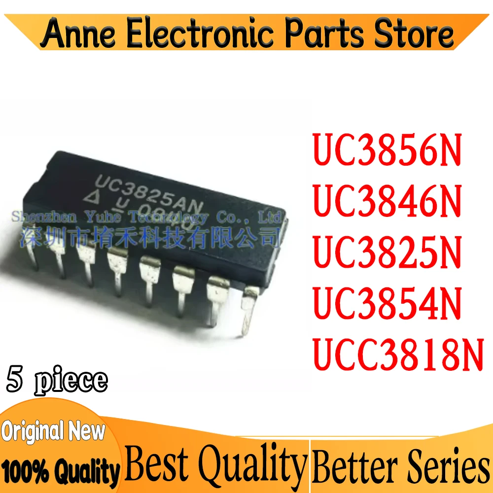 (5piece)100% New UC3856N UC3846N UC3825N UC3854N UCC3818N DIP-16 IC Chipset In Stock