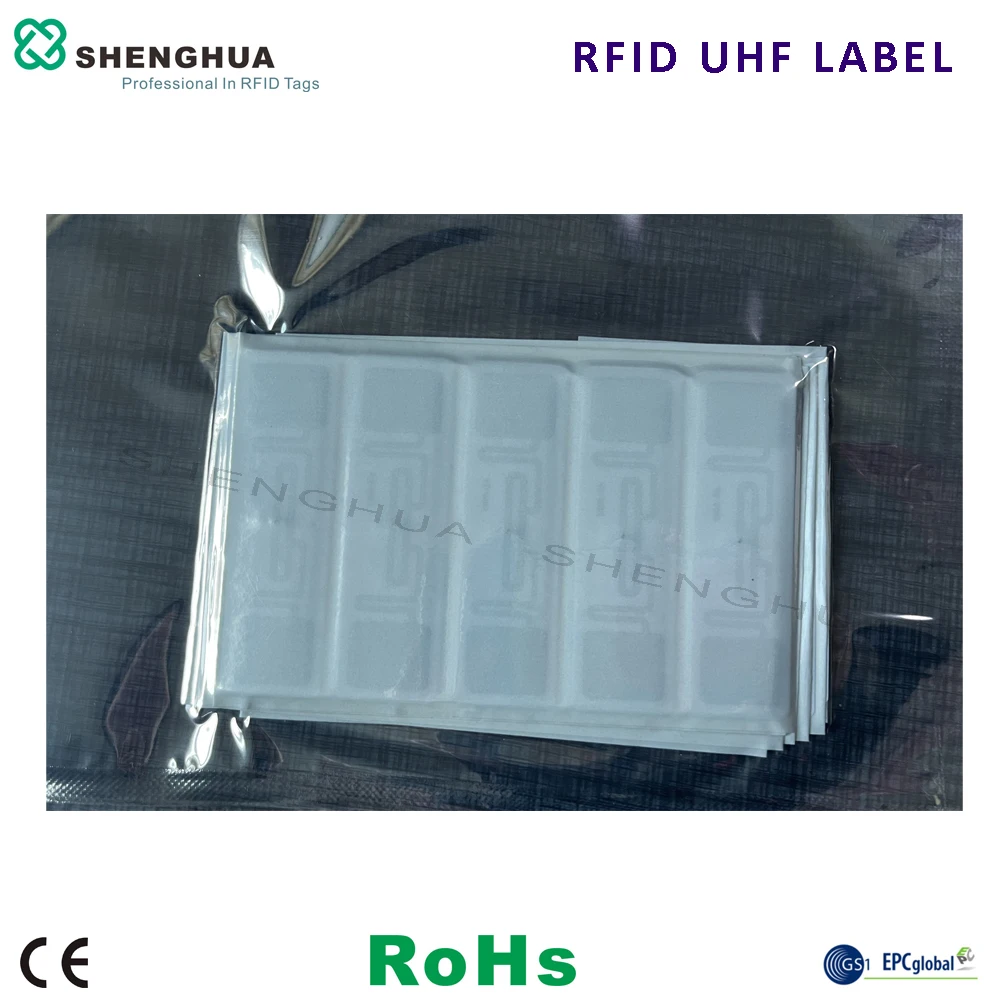 50pcs/lot UHF Inventory Stickers Barcode Printable Passive Smart RFID Tag Label 76*22mm for asset control h9/mR6P/M730 18000-6C