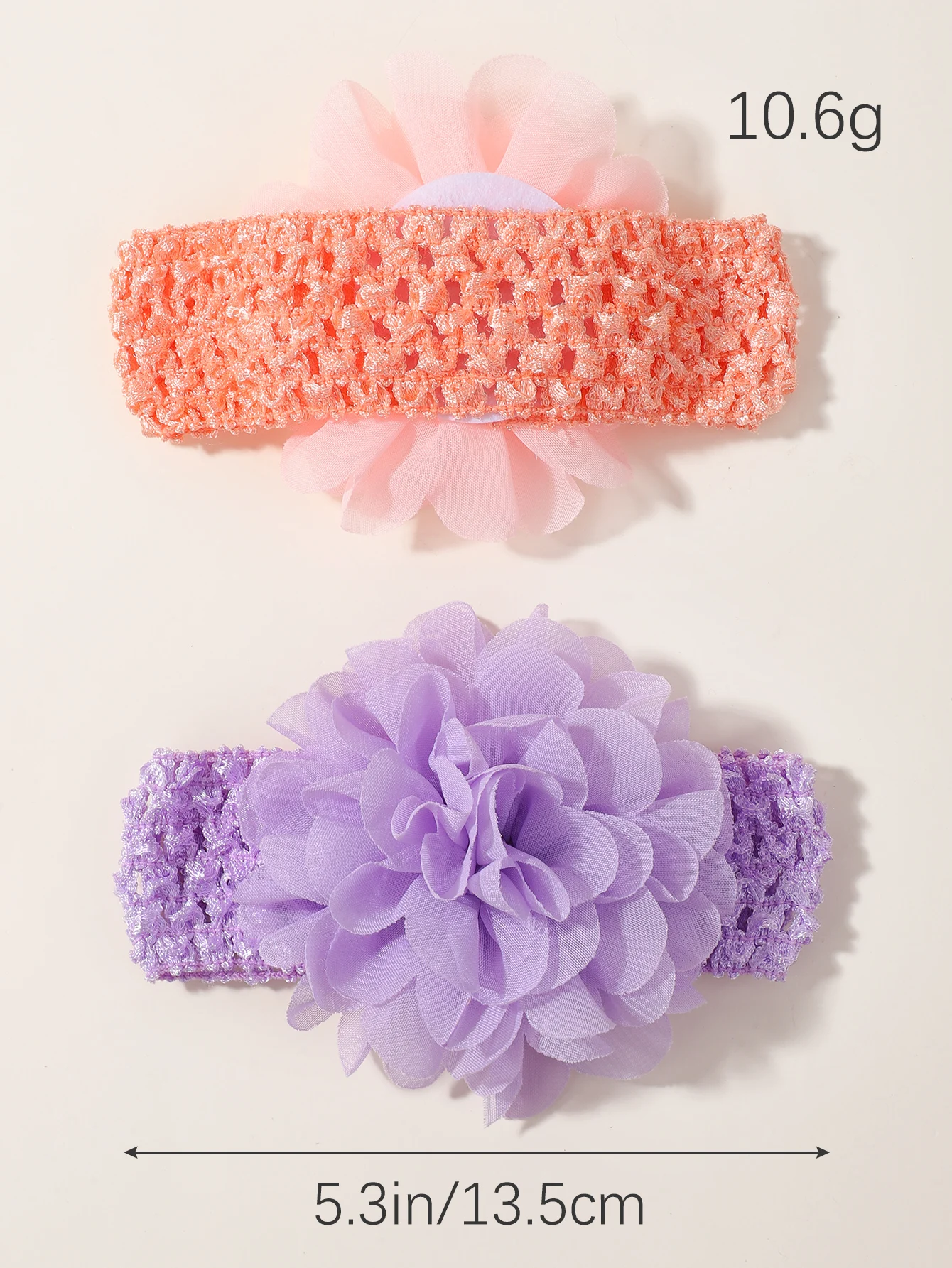 4 قطعة/المجموعة 5.3 ''طفل الفتيات كبيرة الشيفون زهرة Headbands لينة Strecth هيرباند جميل حك حديثي الولادة الرضع إكسسوارات الشعر #2