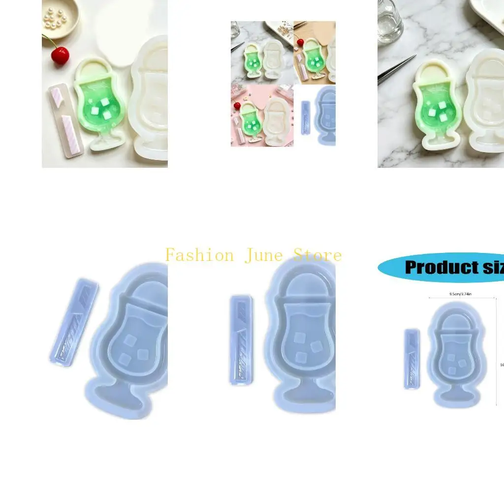 N5KA Silicone Resin Casting Mold for Drink Cup Display Tray, Flexible Tray Mold with Clean Inner Cavity for DIY and Desktop
