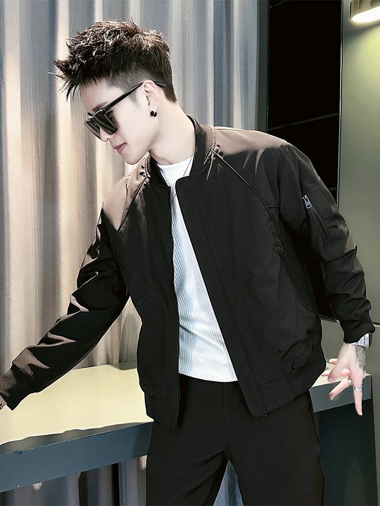 

Baseball Jaet Men's Casual Versatile Simple Sle Spring Autumn New Trendy Outerwear Polyester Nylon Cosite Fiber