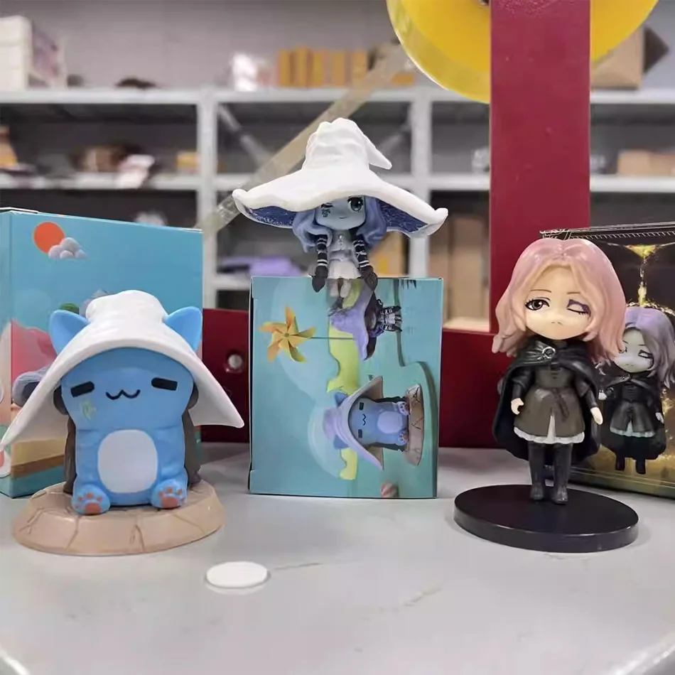 핫 링 게이밍 Q 버전 미니 란니 고양이 멜리나 말레니아 반늑대 액션 피규어 란니 마법 장식 인형