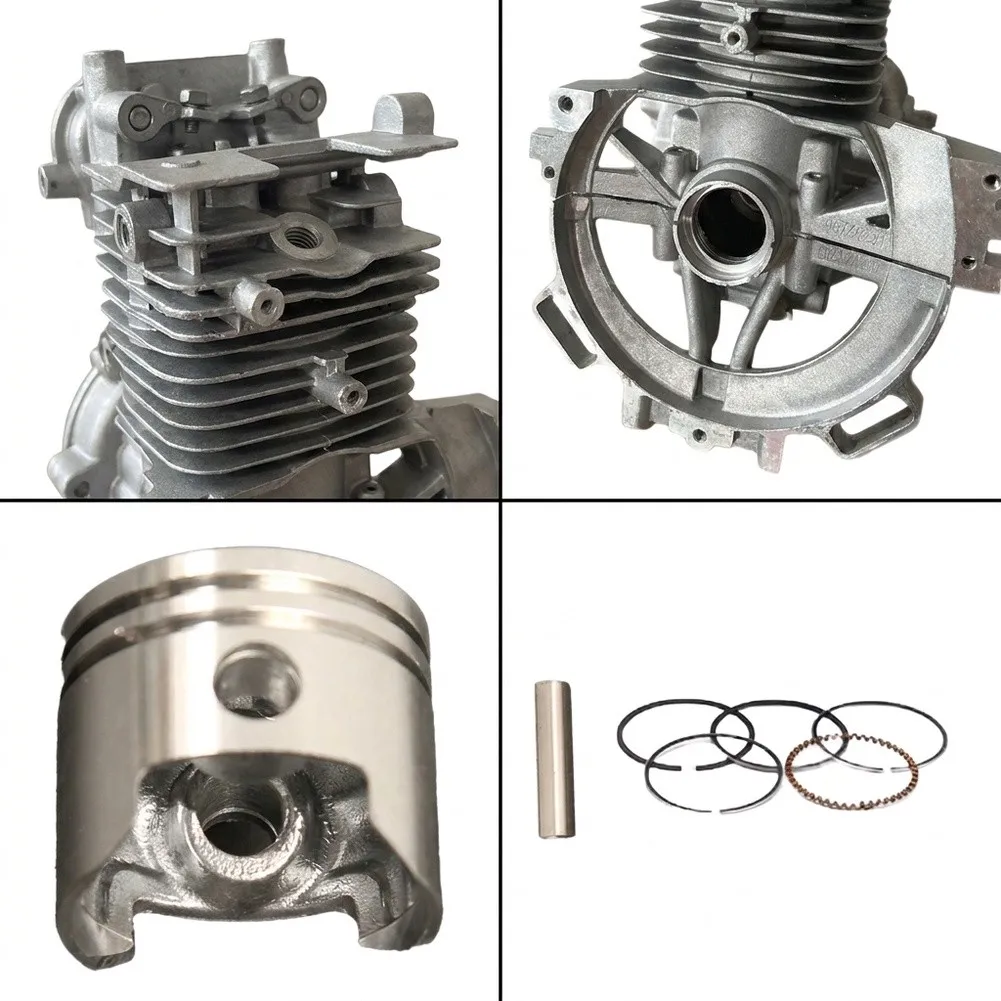 For Demanding Conditions Silver Crankcase Assembly Trimmer Engine Parts Robust Metal Construction For GX35 Engine