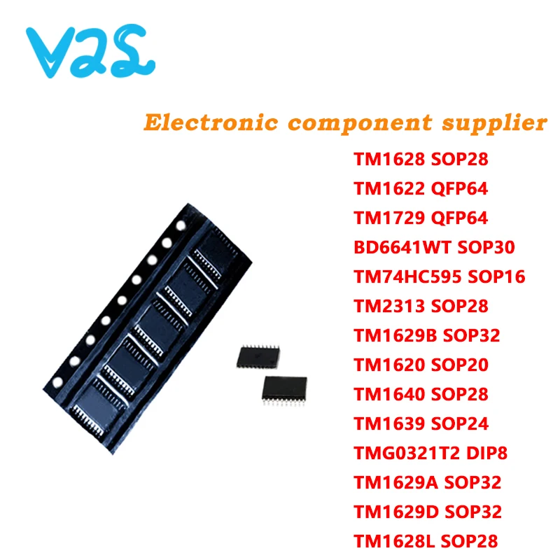 (5pcs) 100% New TM1628 TM1628L TM1622 TM1729 BD6641WT TM74HC595 TM2313 TM1629B TM1629D TM1640 TM1639 TM1620 TMG0321T2 TM1629A